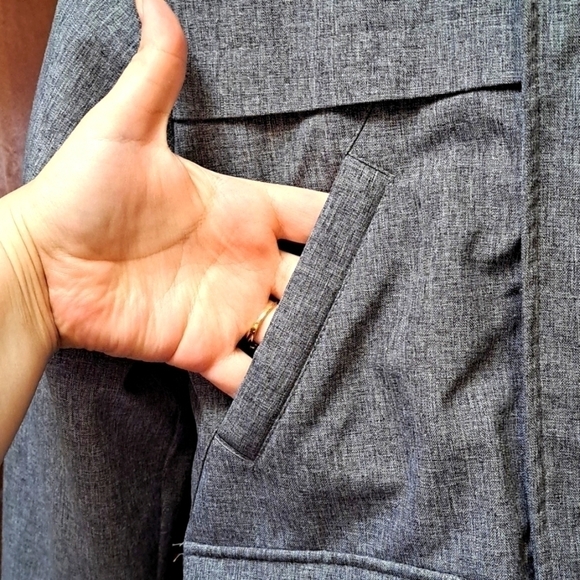 Unisex kids warm jacket size Medium 7-8 zip up 4 pockets hooded grey joe fresh - Picture 4 of 15